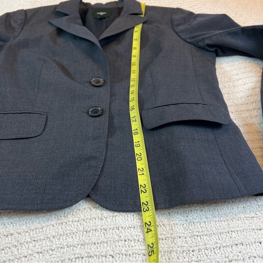 Women’s Gray Suit Jacket Size 8 Office Batty Corporate Feminine Business Wear - Picture 9 of 10